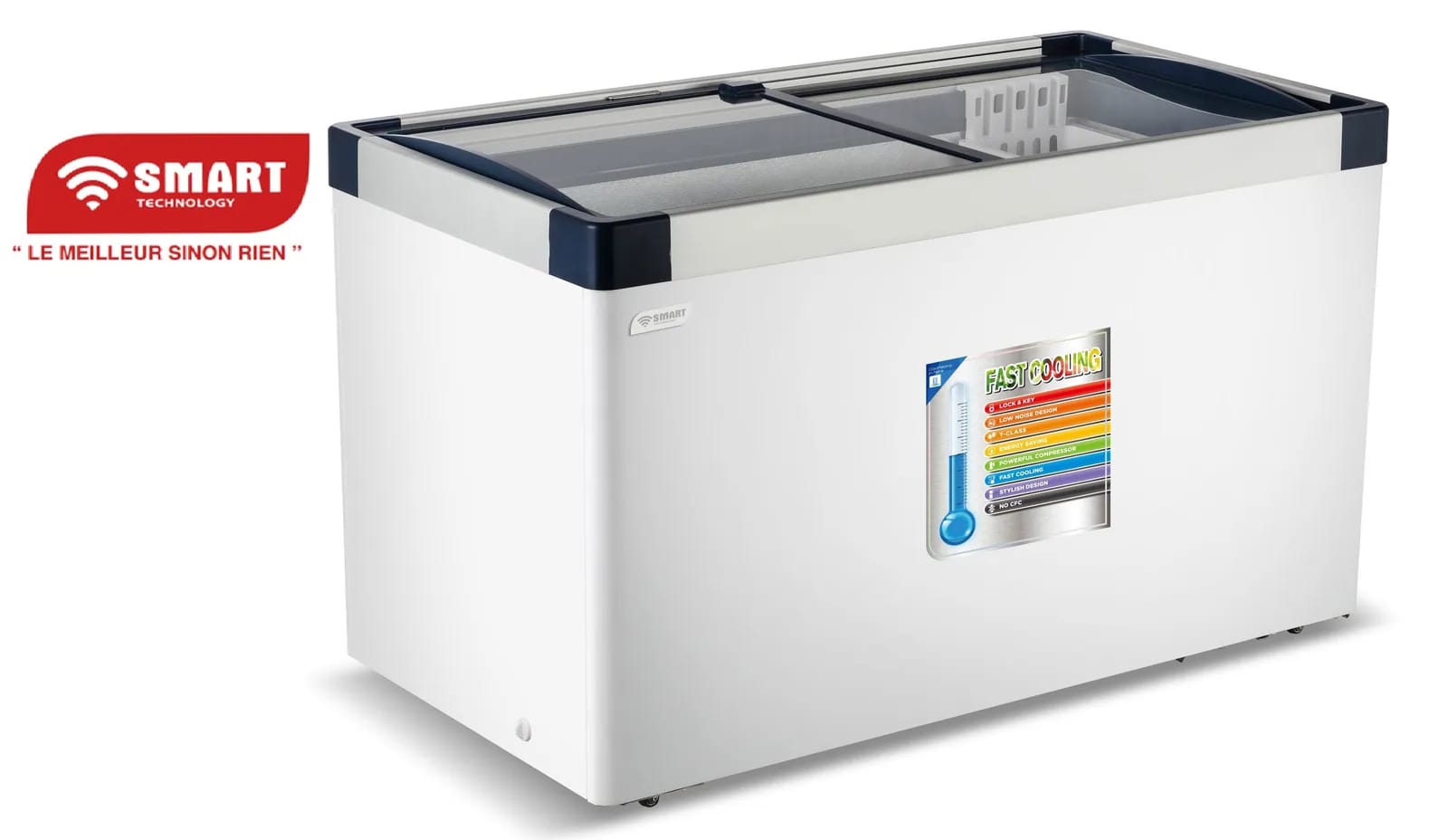 Congélateur horizontal vitré 456 L